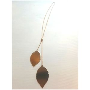 Never worn Faux Gold Plated Leaf Necklace